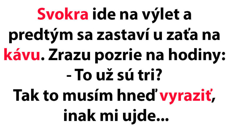 MEGAVTIP: Svokra sa zastaví na kávu u svojho zaťa…