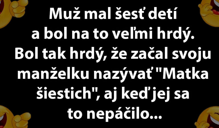 MEGAVTIP: Chlapík si neustále uťahuje zo svojej manželky…