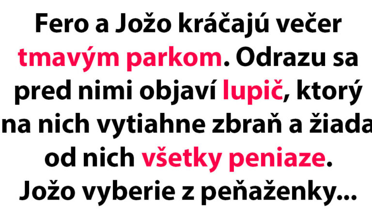 Lupič v parku prepadne dvoch mužov…(TOPVTIP)