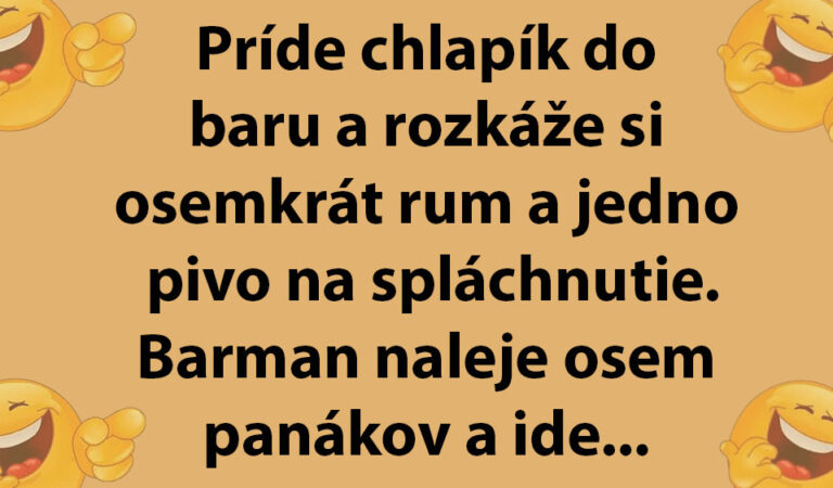 Barman je zaskočený, ako rýchlo zákazník vypil panáky…(MEGAVTIP)