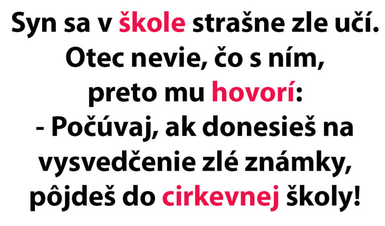 VTIP DŇA: Otec prihlási svojho syna na cirkevnú školu…