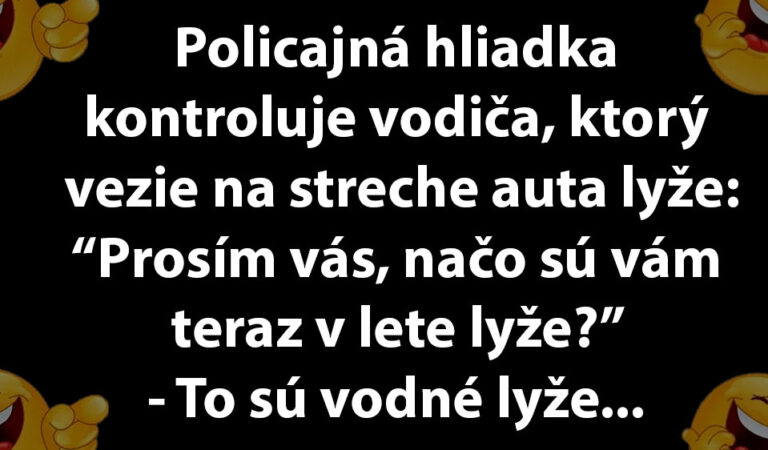 TOPVTIP: Vodič vysvetľuje policajtom, prečo má na aute lyže…