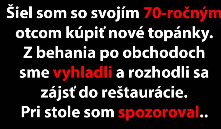 Starší pán v reštaurácií neustále pozerá na dievča…(TOPVTIP)