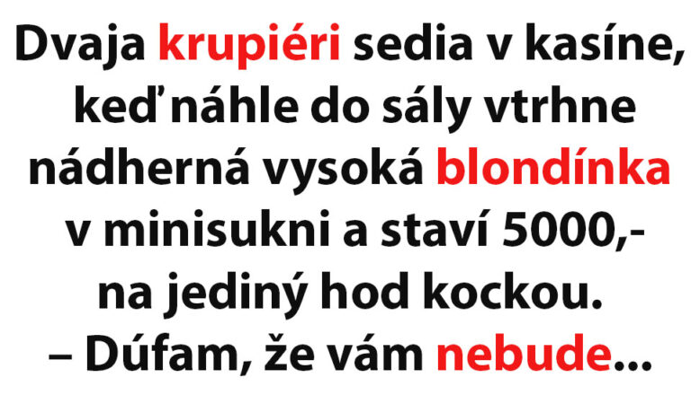 TOPVTIP: Blondínka prefíkane oklame dvoch krupiérov…