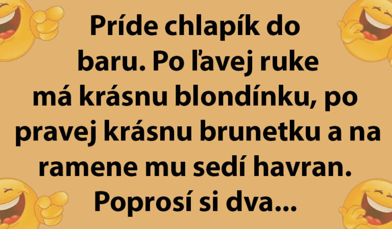 TOPVTIP: Muž príde do baru s krásnymi ženami a havranom….